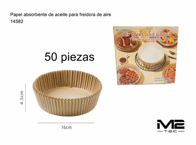 Papel para Freidora de Aire 50 Unidades