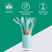 Set utensilios cocina silicona 12 piezas