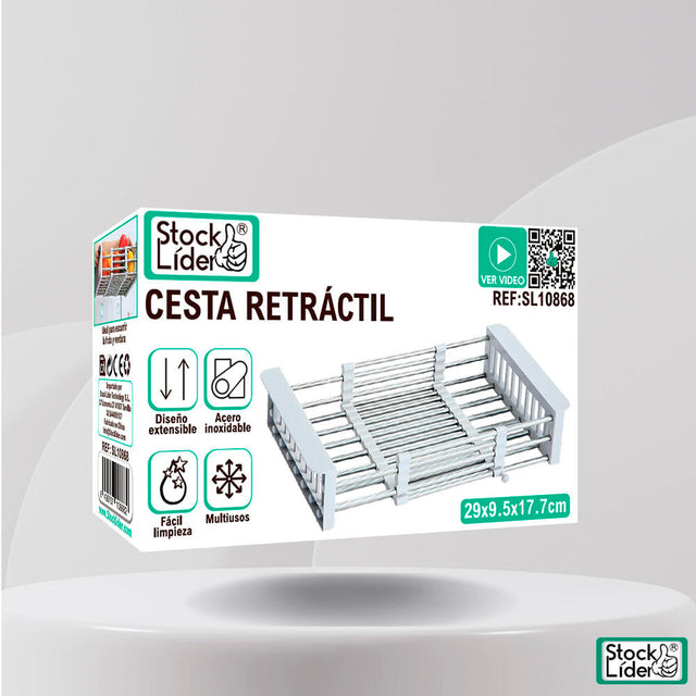 Cesta retráctil para fregadero | ViamoMas