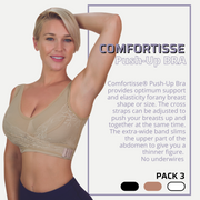 Sujetador Push Up Sin Costuras 3 uds