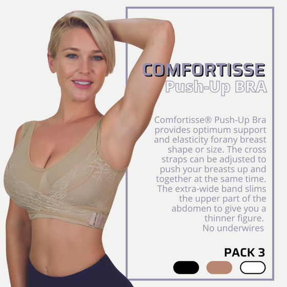 Sujetador Push Up Sin Costuras 3 uds