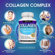 Colágeno Péptidos Multi-Tipo 90 Cápsulas