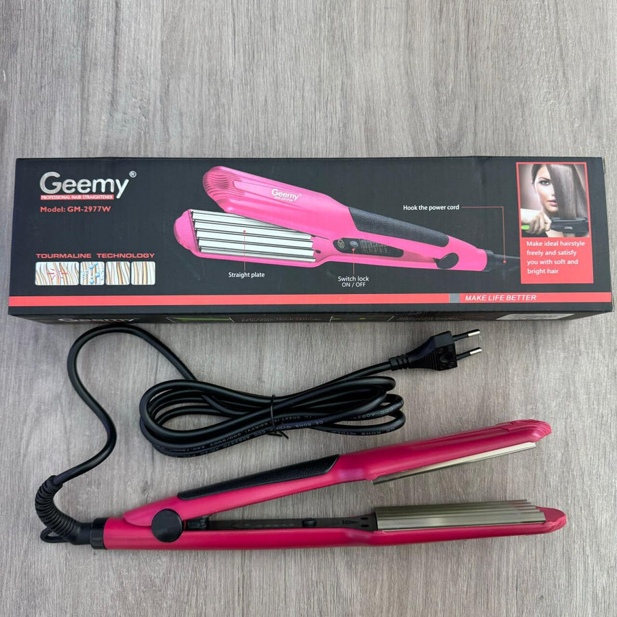 Plancha Geemy para pelo liso y brillante