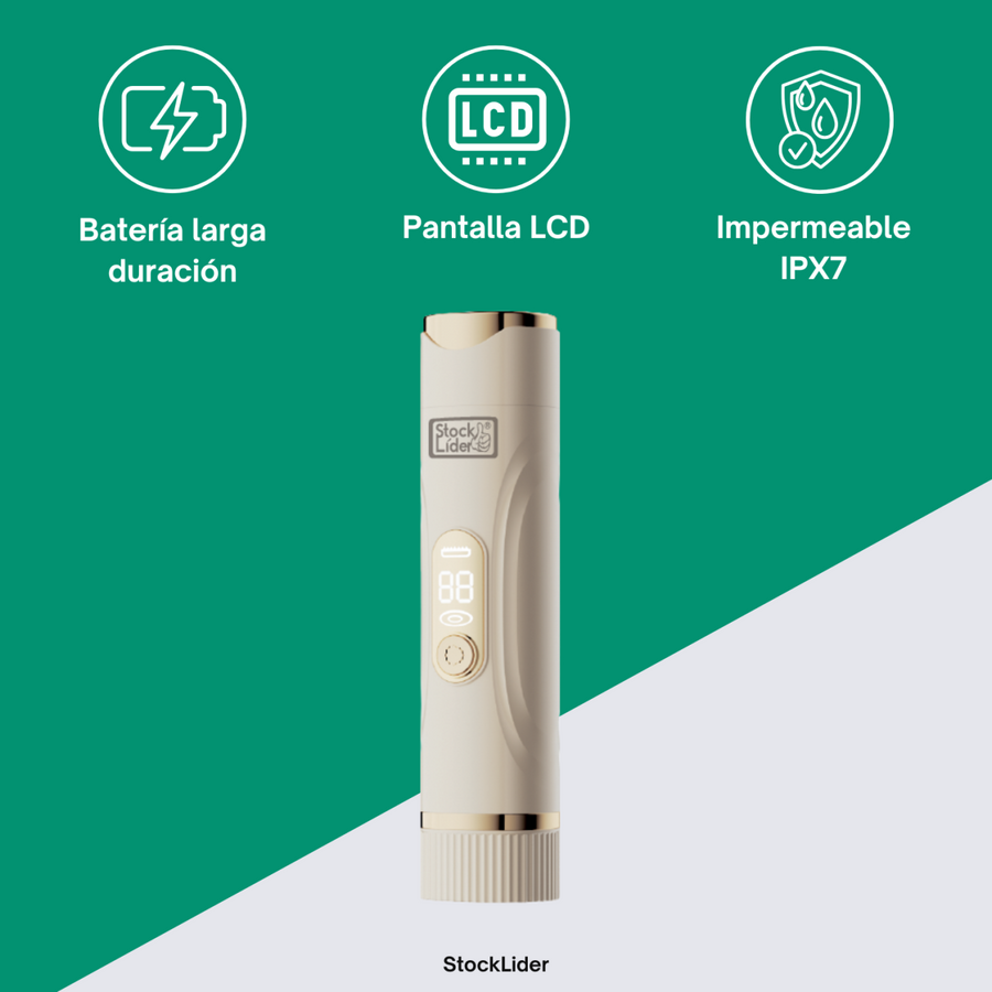 Depiladora doble cabezal recargable IPX7