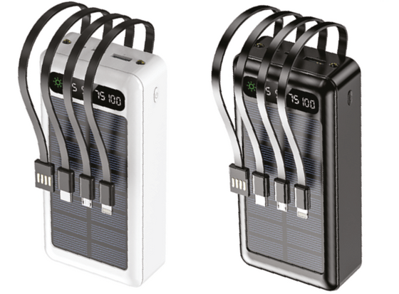 Powerbank solar 20000mAh con cables