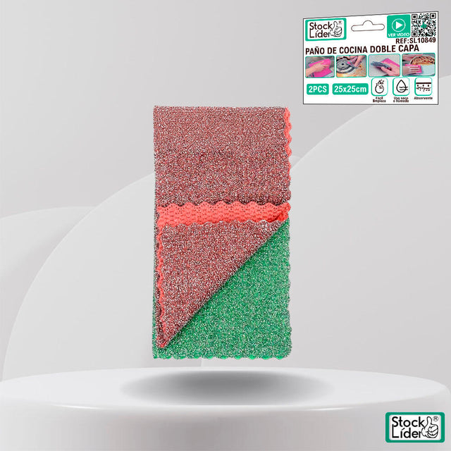 Paño de cocina doble capa | Absorbe y limpia