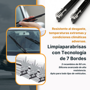 Recambios universales limpiaparabrisas 7 bordes
