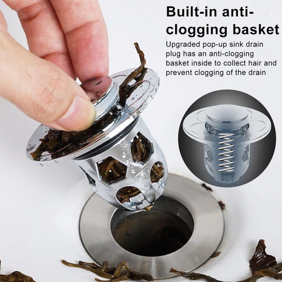 Tapón de drenaje para lavabo antiatascos