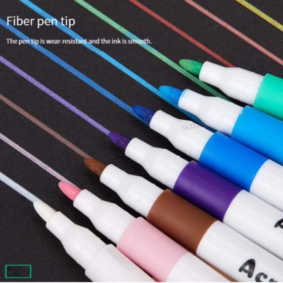 Rotulador acrílico 12 pcs para manualidades