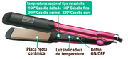 Plancha para el cabello cerámica 4 temperaturas