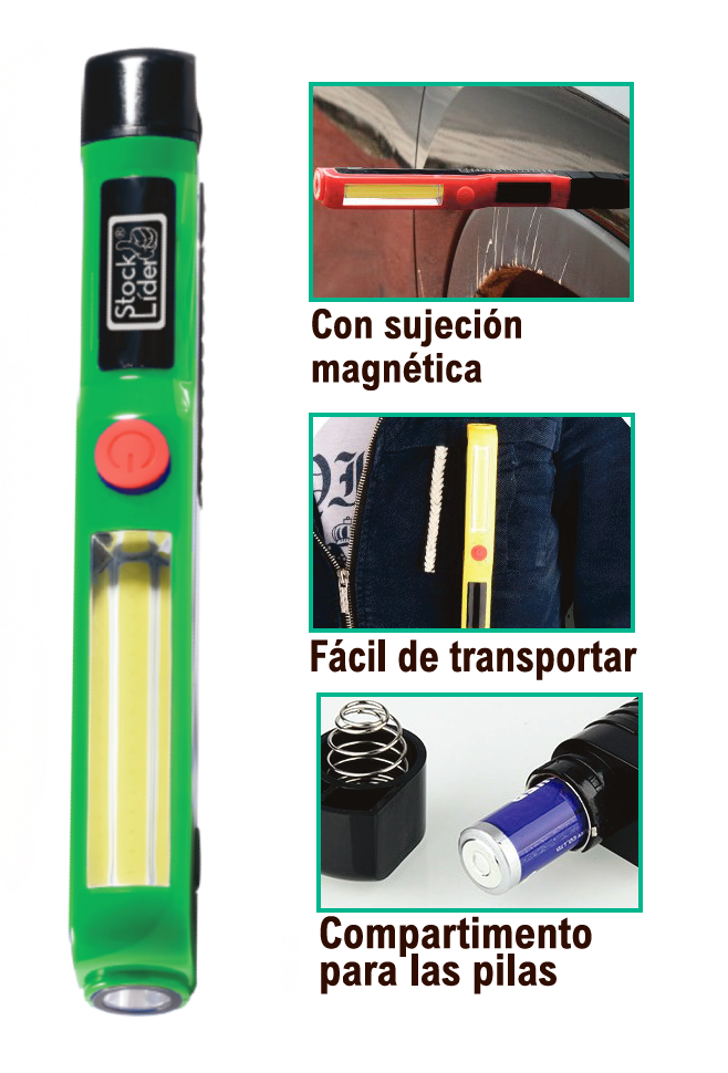 Mini linterna LED COB compacta y potente