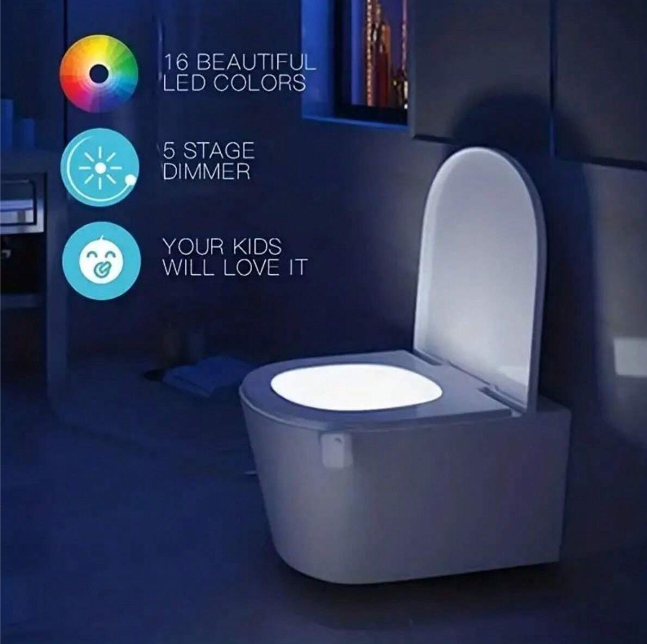 Luz inodoro sensor LED para baño
