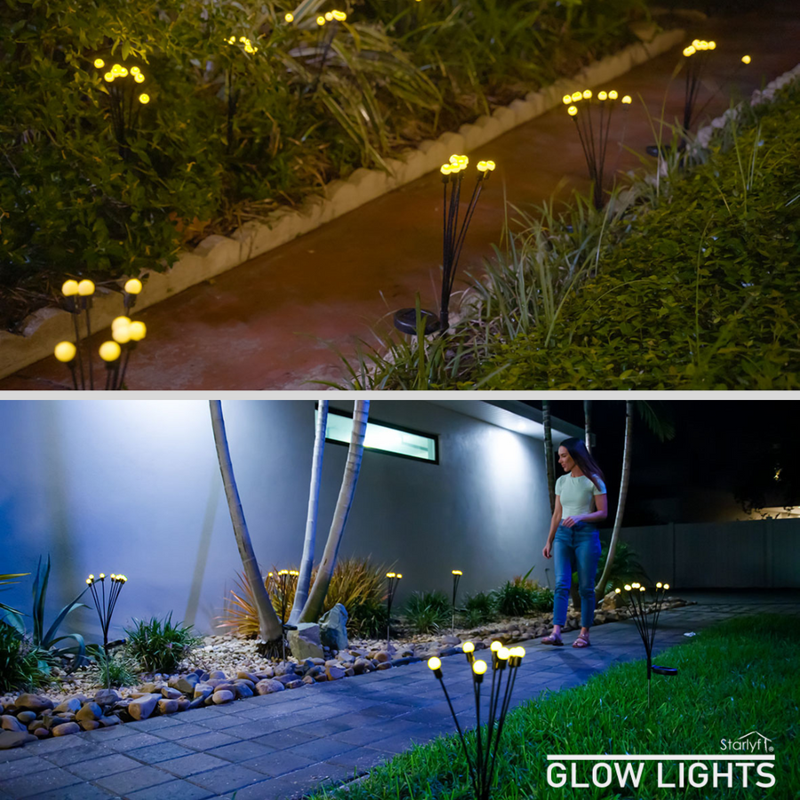 Luces solares luciérnaga para jardín