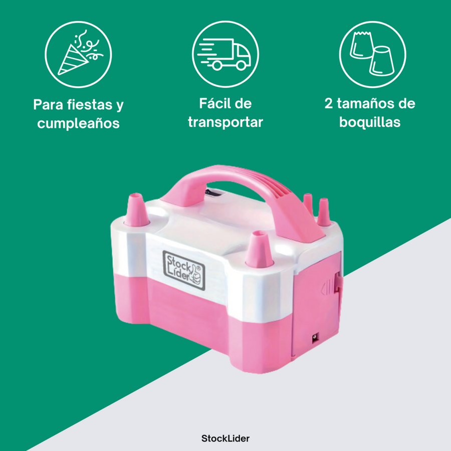 Inflador de globos eléctrico rápido y cómodo