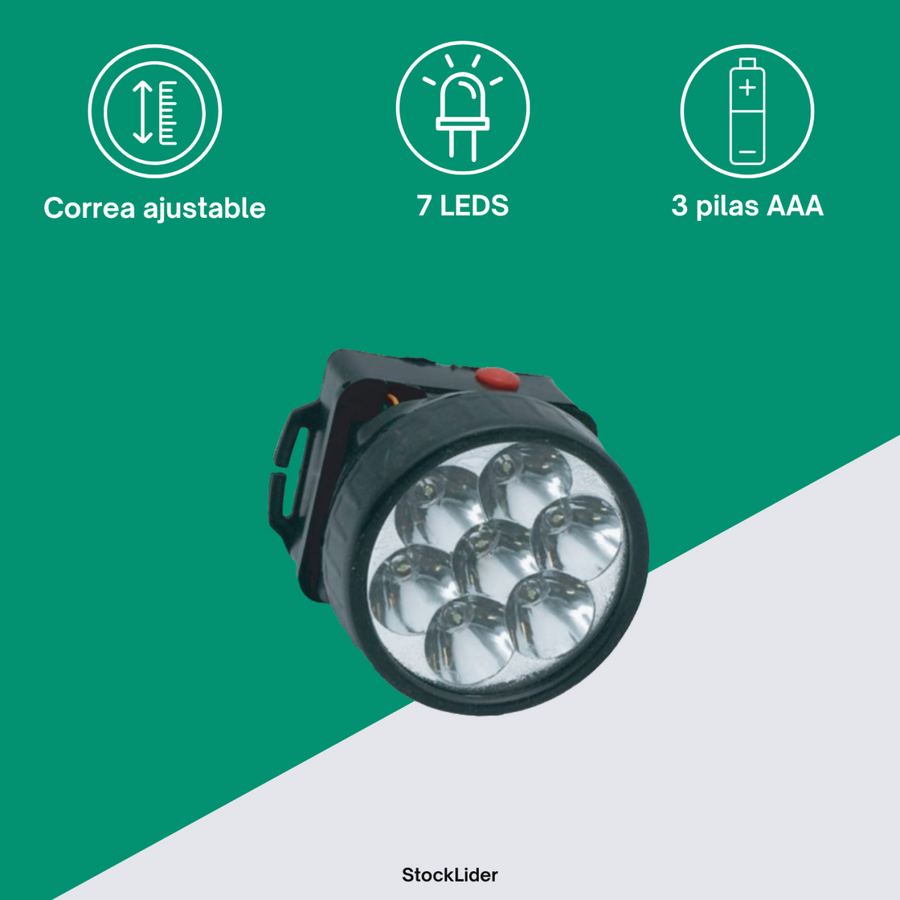 Linterna frontal LED para cabeza cómoda