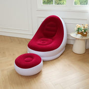 Sillón hinchable con reposapiés cómodo