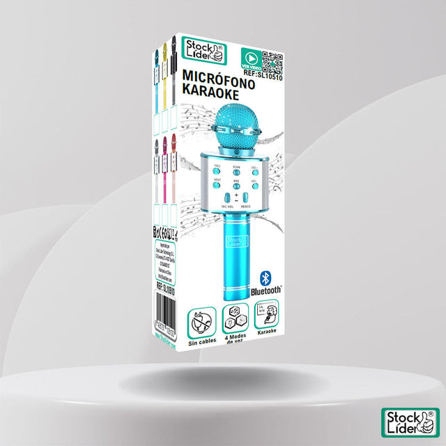 Micrófono karaoke Bluetooth 4 en 1