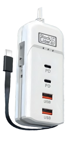 Regleta de carga USB 4+1 compacta 60W
