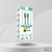 Cable USB Tipo C 1M carga rápida 2.4A