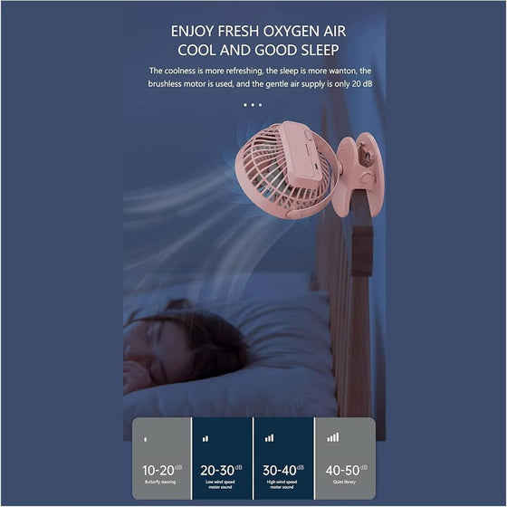 Mini ventilador de clip silencioso | ViamoMas