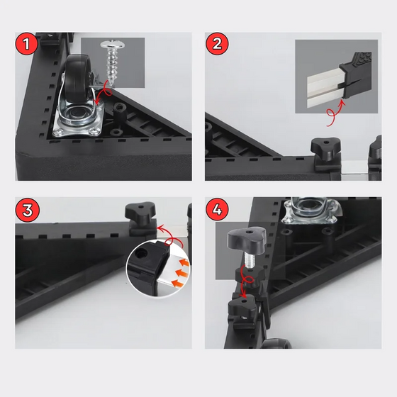 Base móvil ajustable para muebles