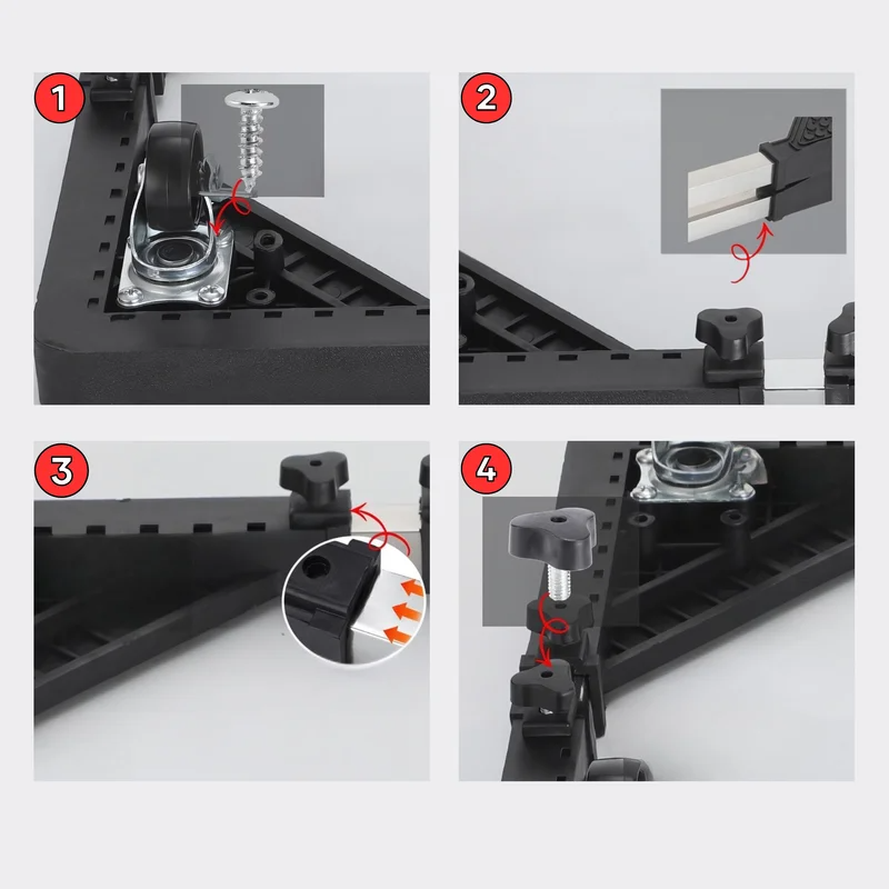 Base móvil ajustable para muebles