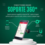Soporte magnético móvil 360° coche y moto