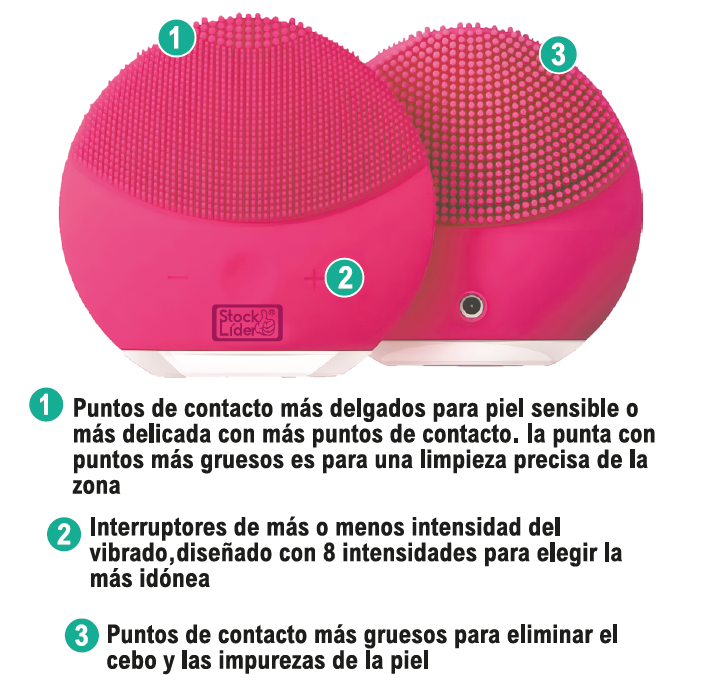 Limpiador facial de silicona USB