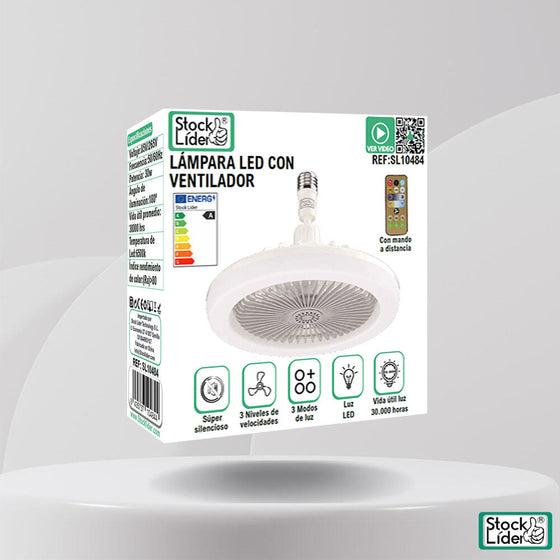Lámpara LED con ventilador | Luz y frescor