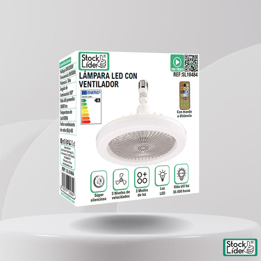 Lámpara LED con ventilador | Luz y frescor