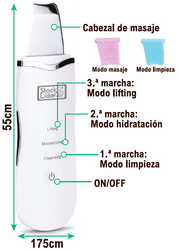 Limpiador facial ultrasónico 3 modos