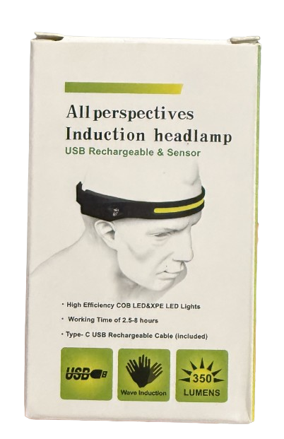 Linterna cabeza sensor recargable LED