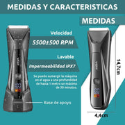 Máquina cortapelo inalámbrica recargable