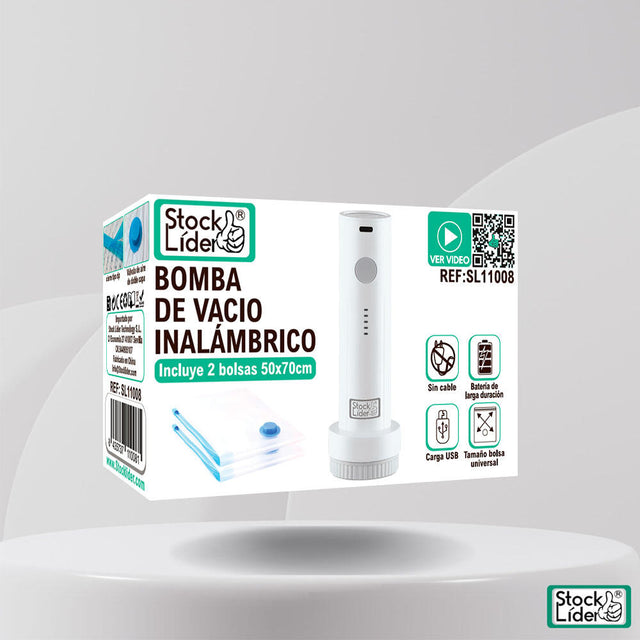 Bomba de vacío inalámbrico para bolsas