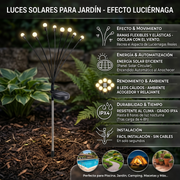 Luces solares luciérnaga para jardín