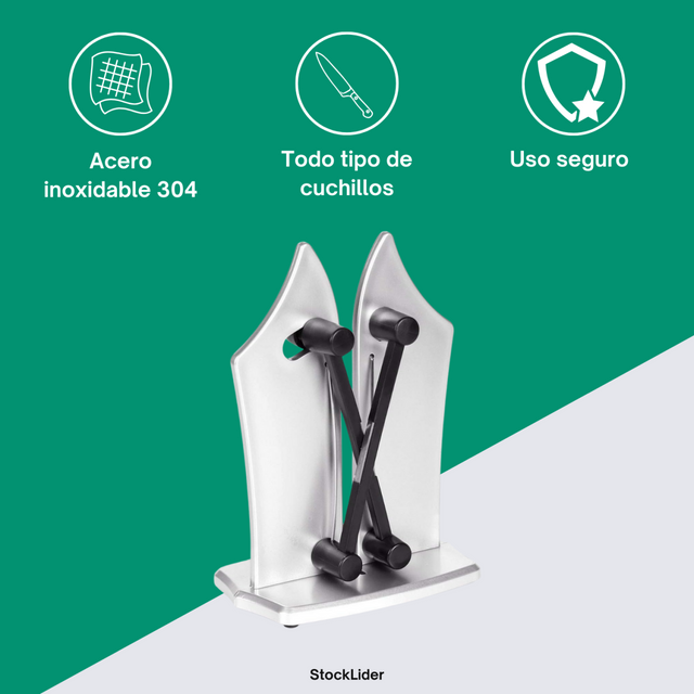 Afilador de cuchillos manual compacto