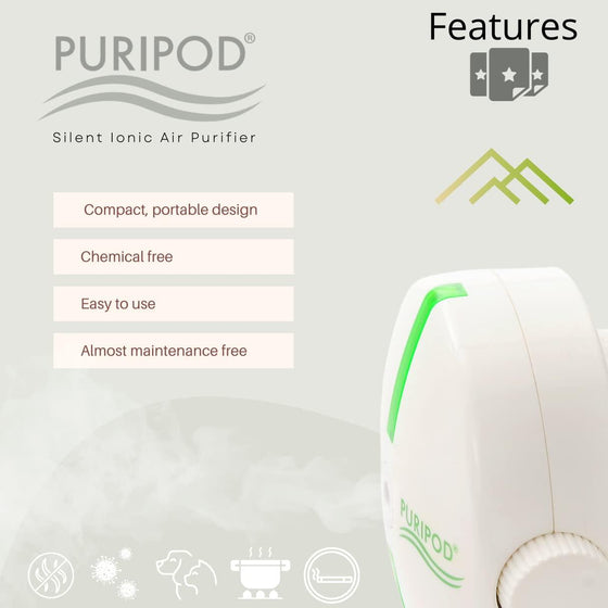 Purificador ionizador compacto para casa