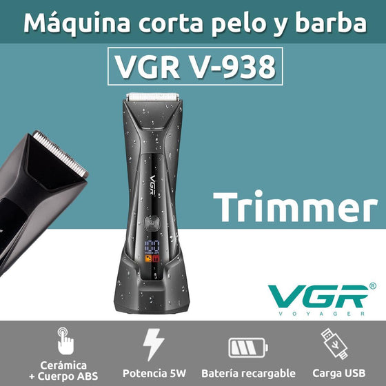 Máquina cortapelo inalámbrica recargable
