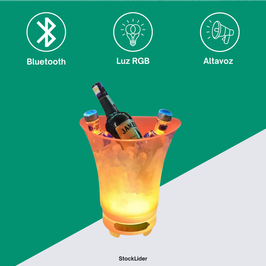 Cubitera de hielo con altavoz Bluetooth
