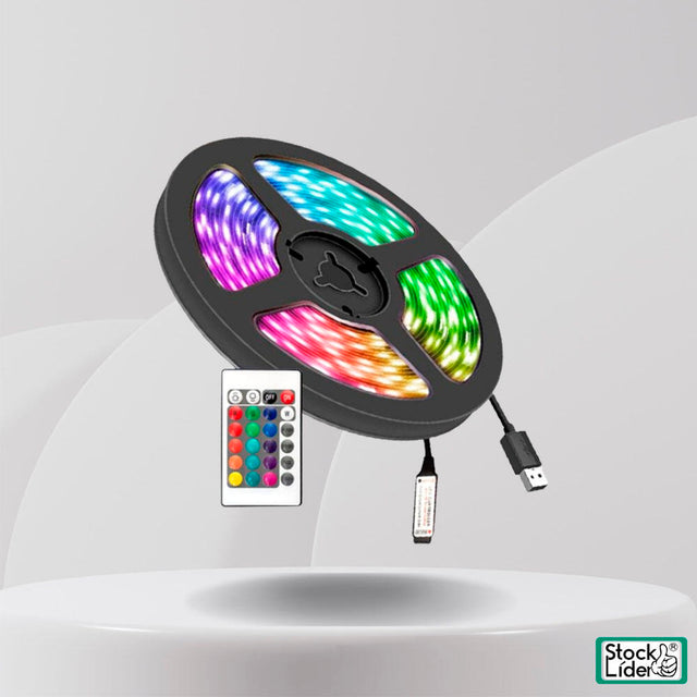 Tira LED RGB 5m USB para habitación