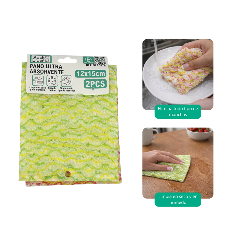 Paño ultra absorbente para limpieza rápida