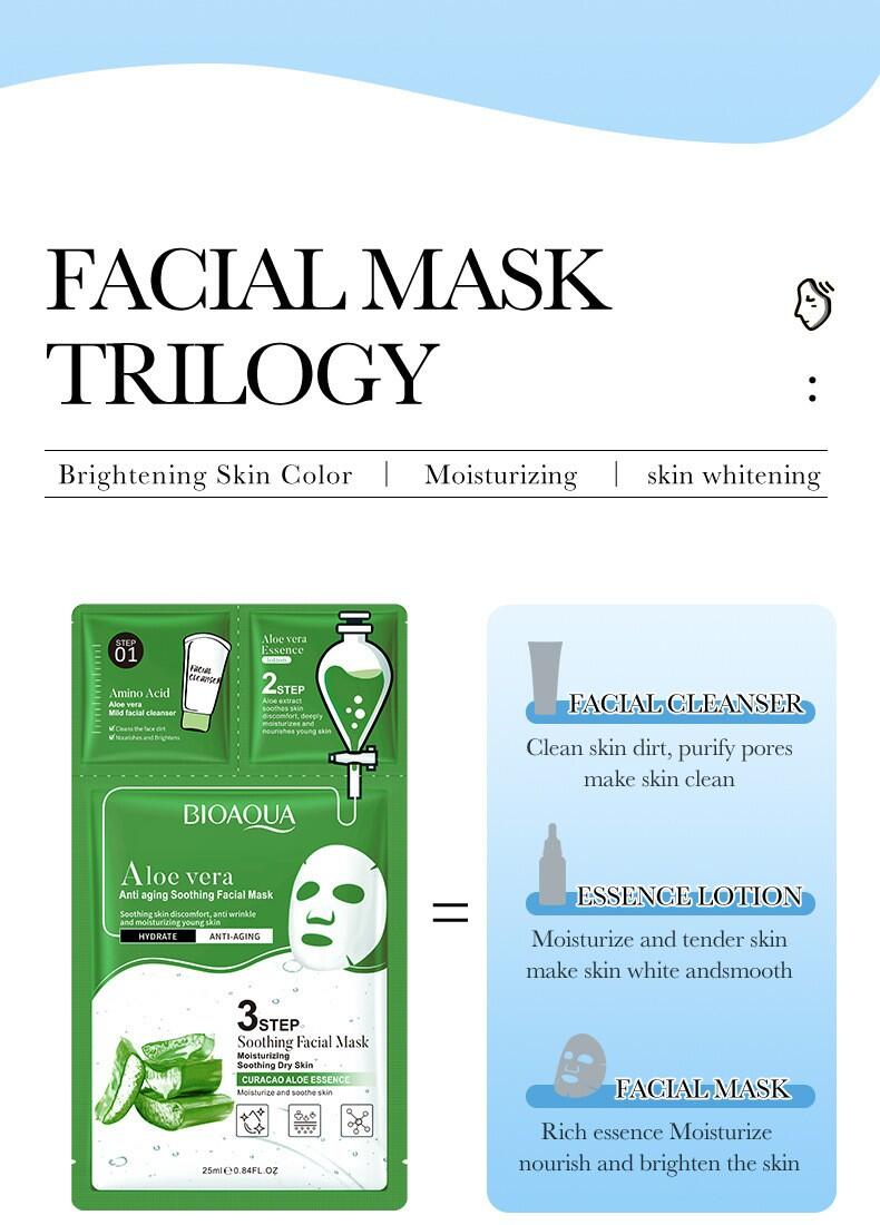Mascarilla facial aloe vera 3 pasos