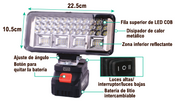 Foco LED solar con batería | Luz portátil 6500 lm