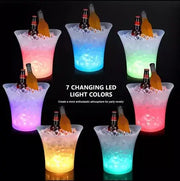 Cubetera con altavoz y luces LED 5L