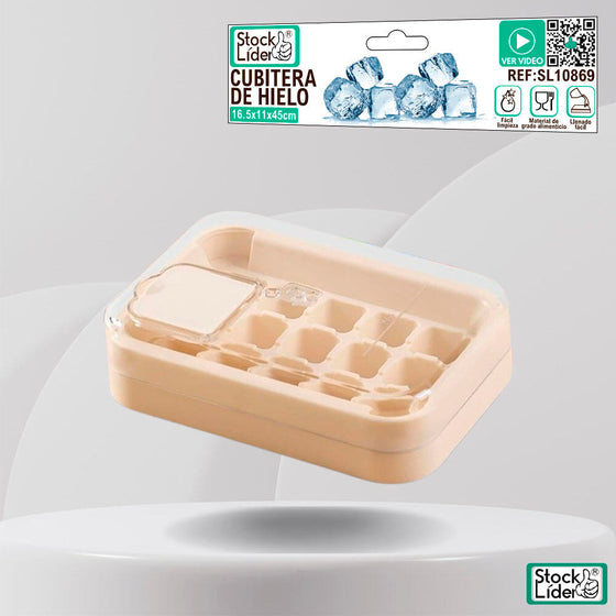Cubitera de hielo flexible y compacta