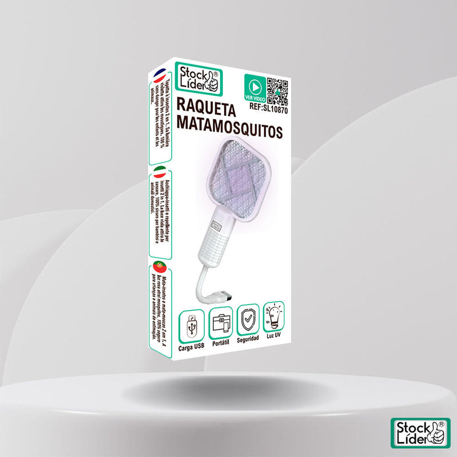 Raqueta matamosquitos recargable USB