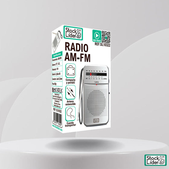 Radio AM FM portátil con auriculares