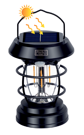 lámpara solar camping sensor movimiento