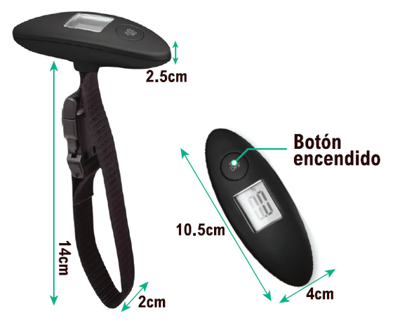 Peso para maletas digital portátil 40 kg