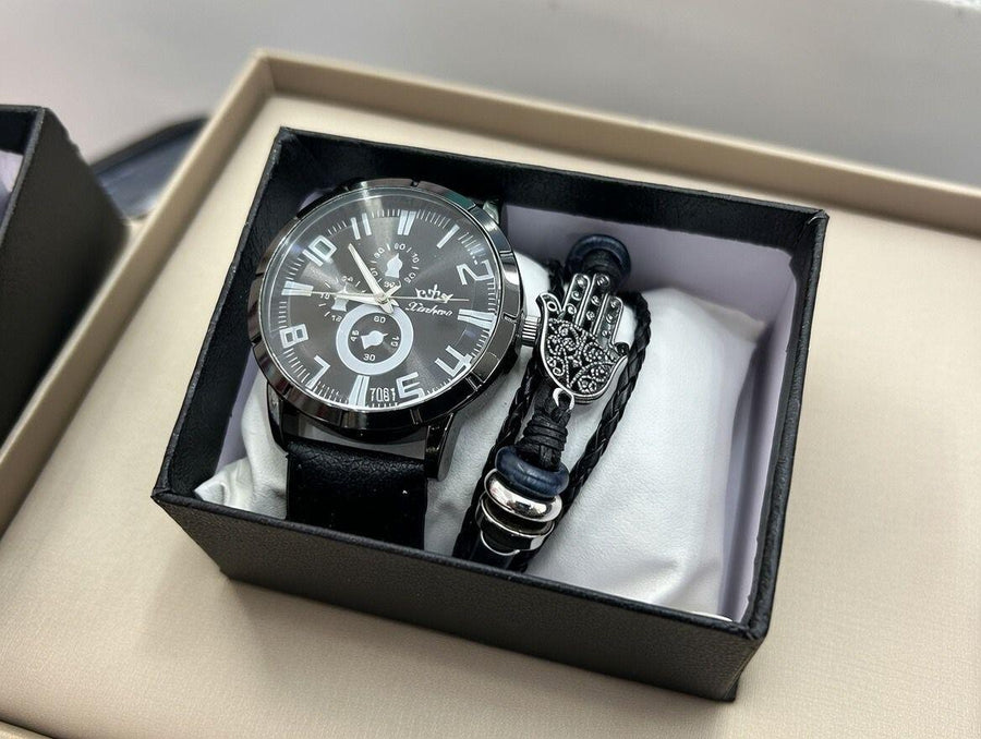 Set de reloj y pulsera para hombre